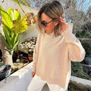 Pull Léa – Maille Fine Col Rond en Laine et Cachemire