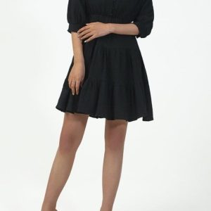 Robe Bohème Courte Noire