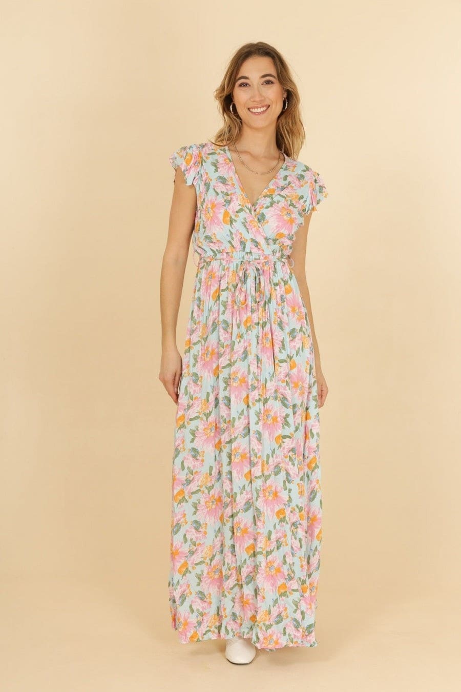Robe Bohème Longue Bleu Ciel – Image 2