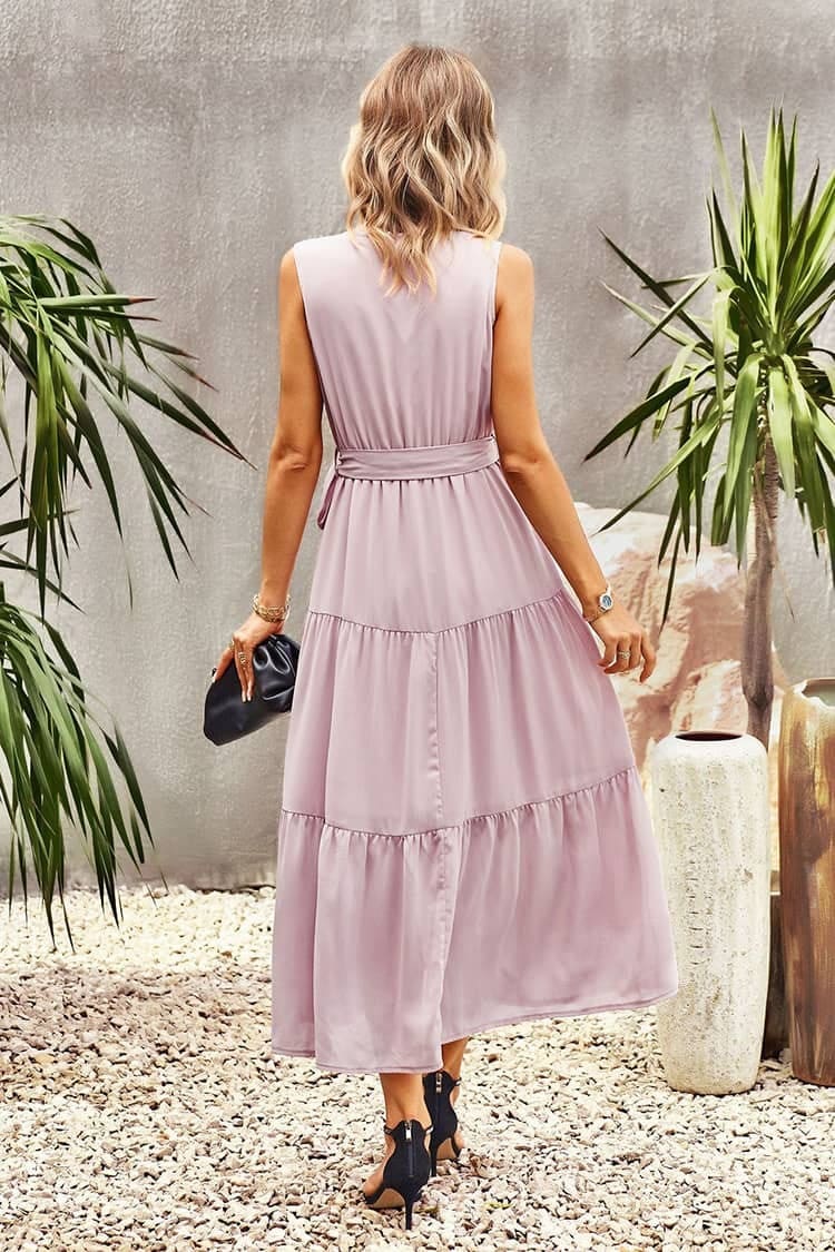 Robe de Soirée Longue Rose Style Champêtre – Image 5