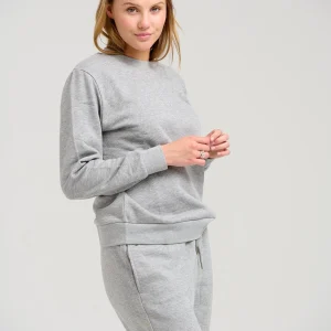 Sweat de base d'équipage - mélange gris clair