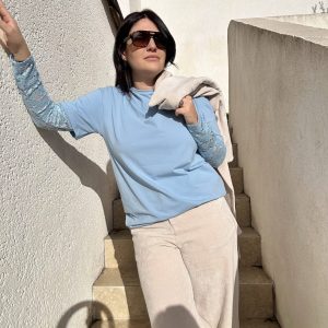 Pantalon Aurélie en Velours Souple – Taille Haute et Coupe Large