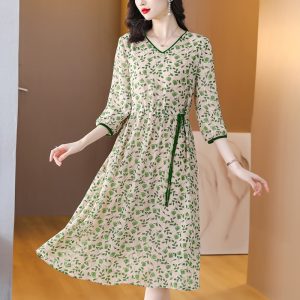 Robe bohème grande taille à manches mi-longue