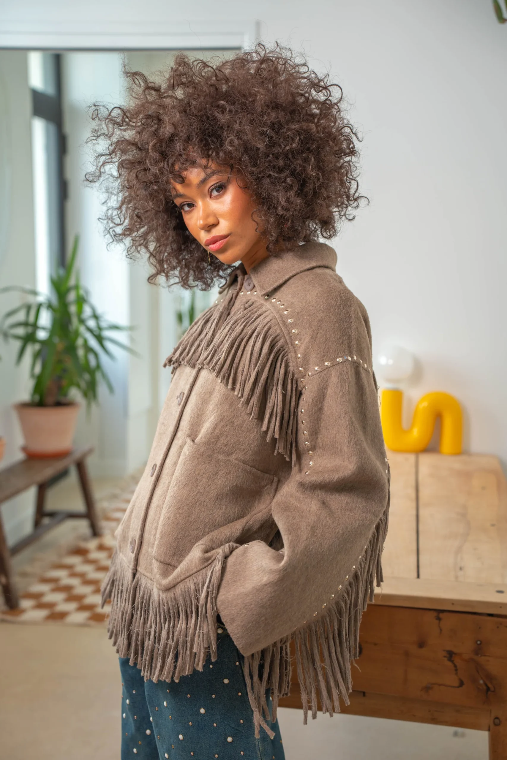 Veste à franges cloutée Santiago – Image 7