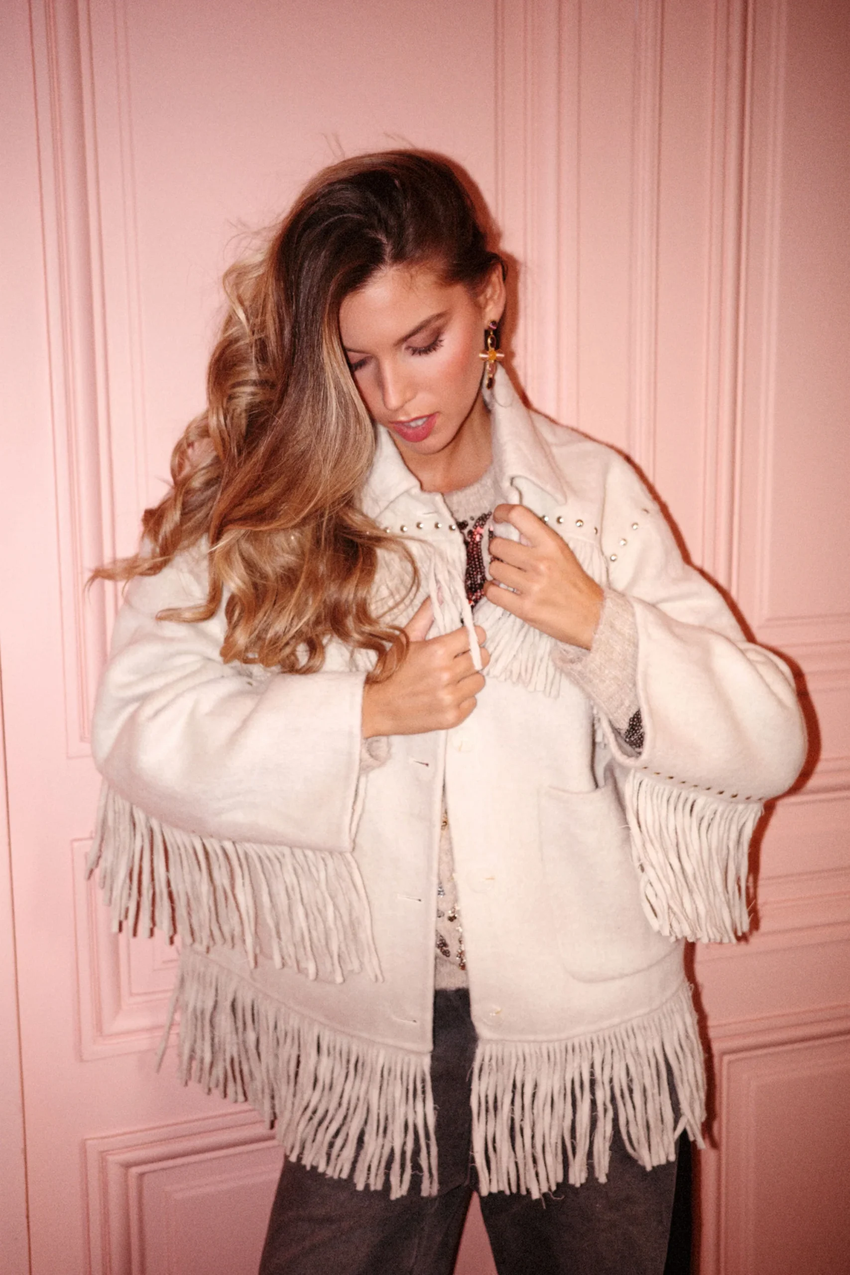 Veste à franges cloutée Santiago – Image 4