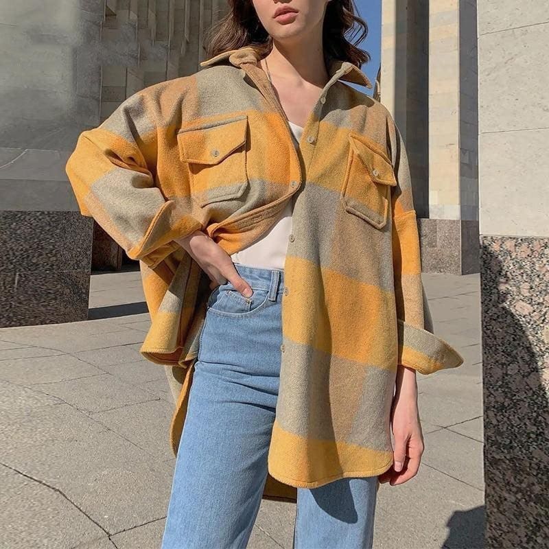 Veste Longue Bohème à Carreaux – Image 2