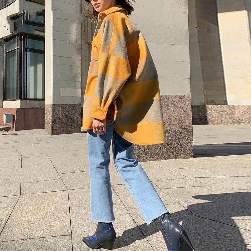 Veste Longue Bohème à Carreaux – Image 5